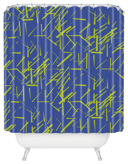 Deny Designs Karen Harris Konstructivist Periwinkle Shower Curtain