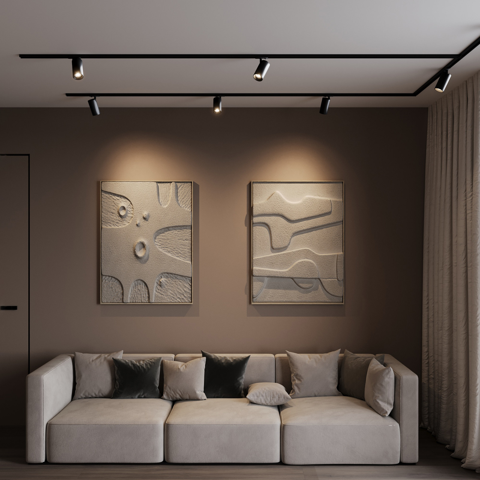 Basic System Comel Трековый поворотный светильник 18W 4200K черный однофазный 85