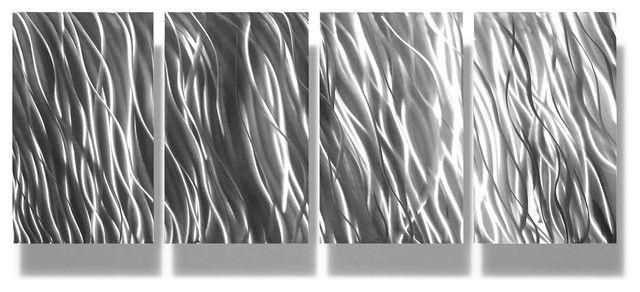 Metal Art Wall Decor Abstract Contemporary Modern Sculpture Metal Art Wall Decor Abstract Contemporary Modern Sculpture Silver Reef