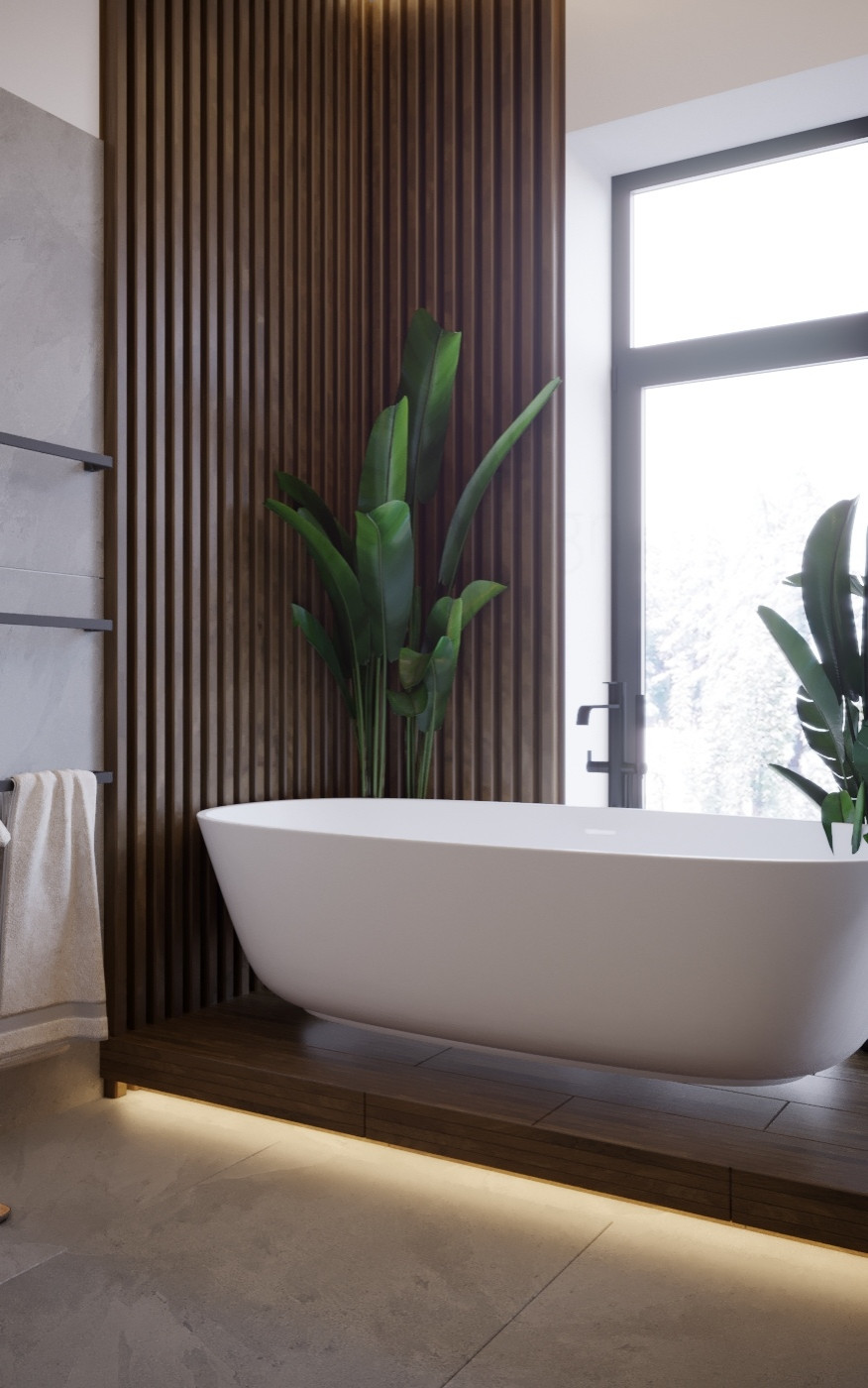 Санузел. Дизайн-проект таун-хауса в Новогорске