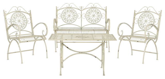 Safavieh Sophie Outdoor 4-Piece Set - Farmhouse - Outdoor ... Safavieh Sophie Outdoor 4-Piece Set - Farmhouse - Outdoor ... on Safavieh Outdoor Living Montez 4 Piece Set id=67094