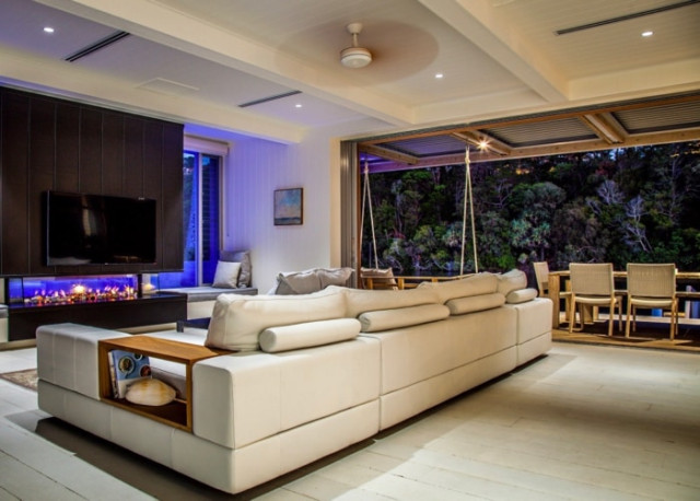 River House Noosa maritimt-dagligstue