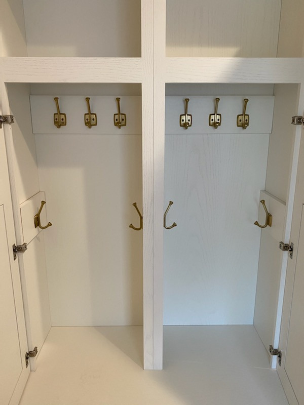 Mudroom - large transitional mudroom idea in Baltimore