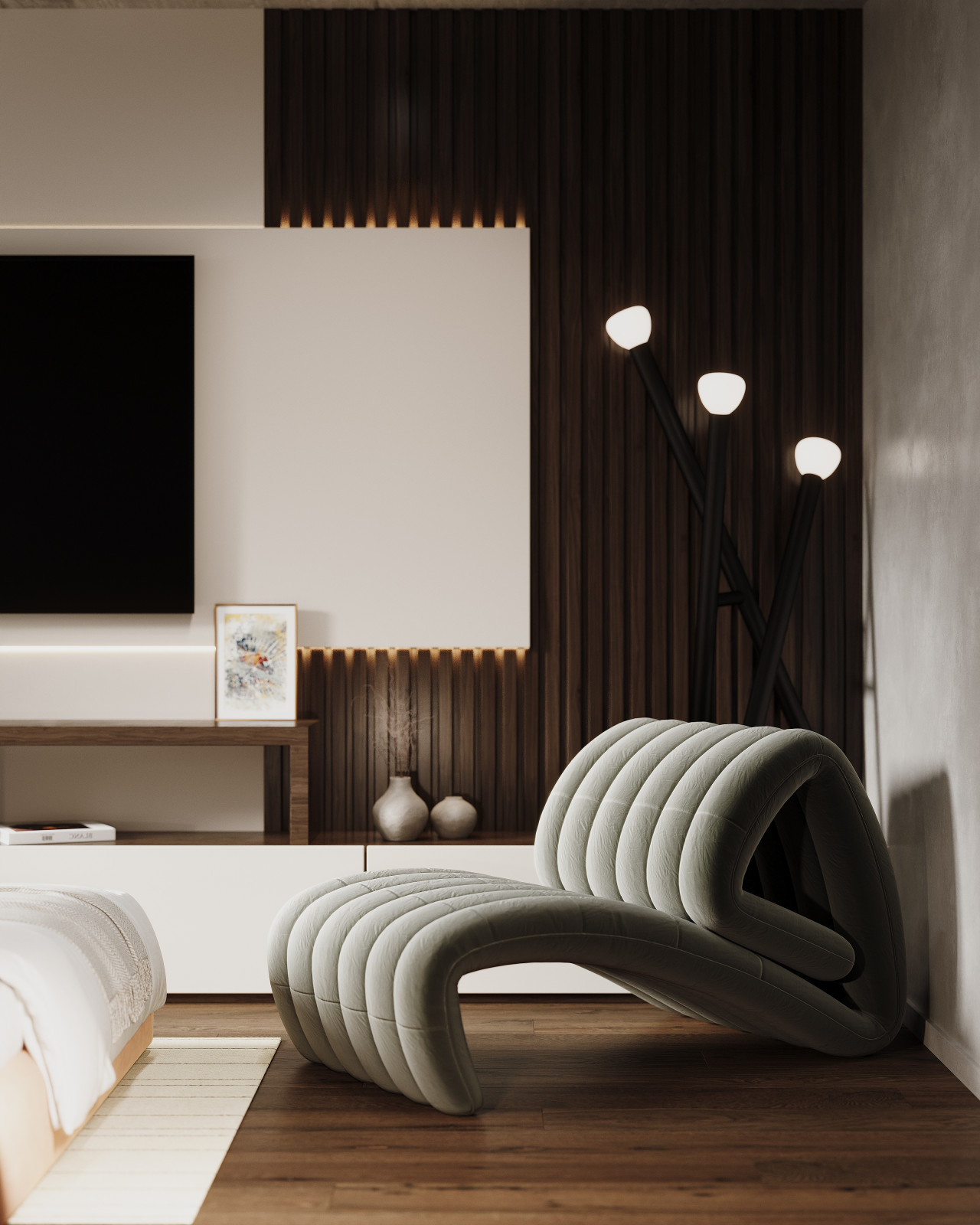 Интерьер спальни в смешанном стиле