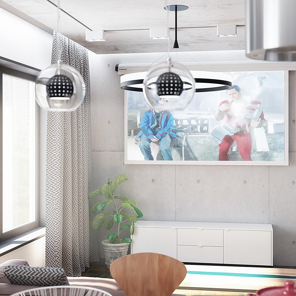 Идея гостиной в темном стиле