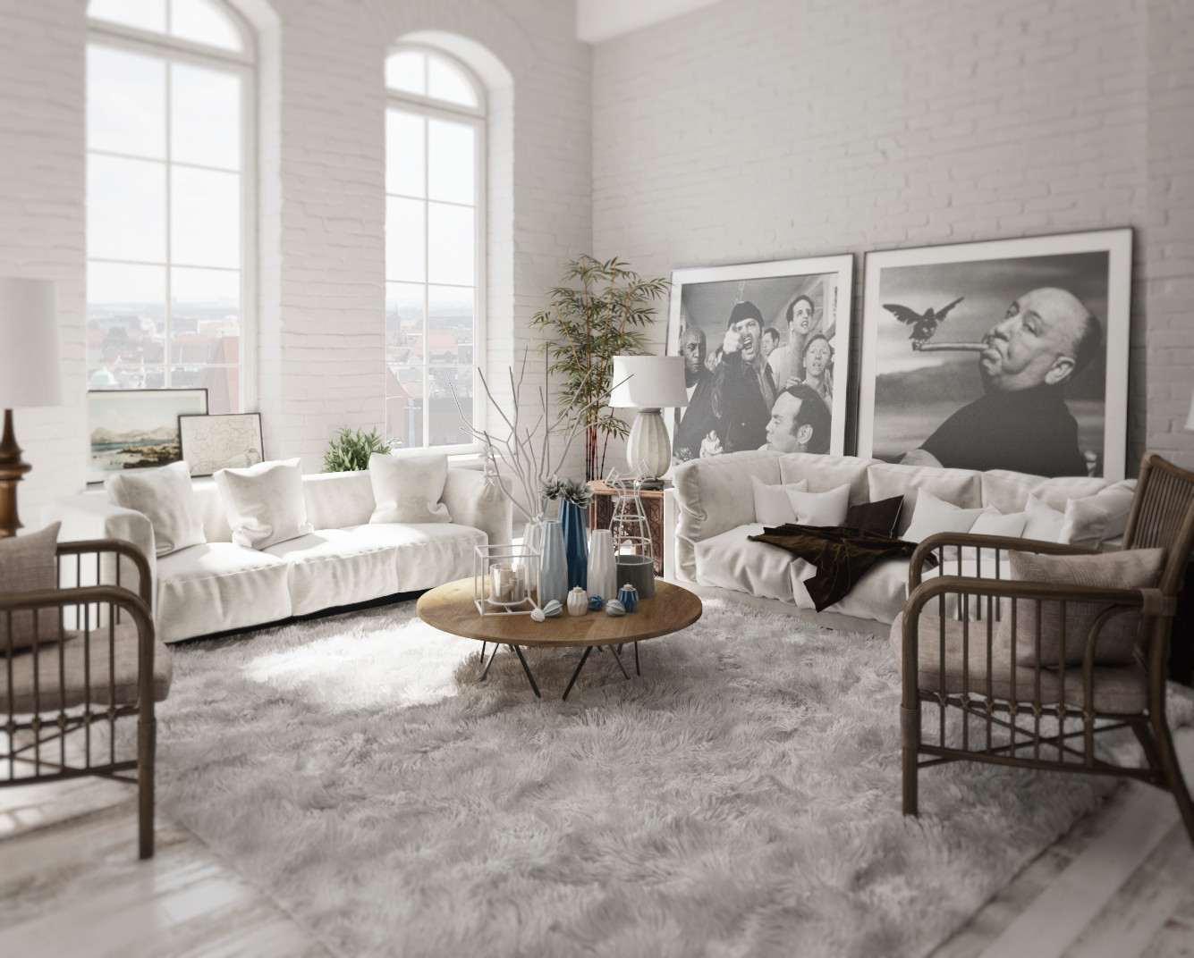 Лофт интерьер апартаментов в Казани.