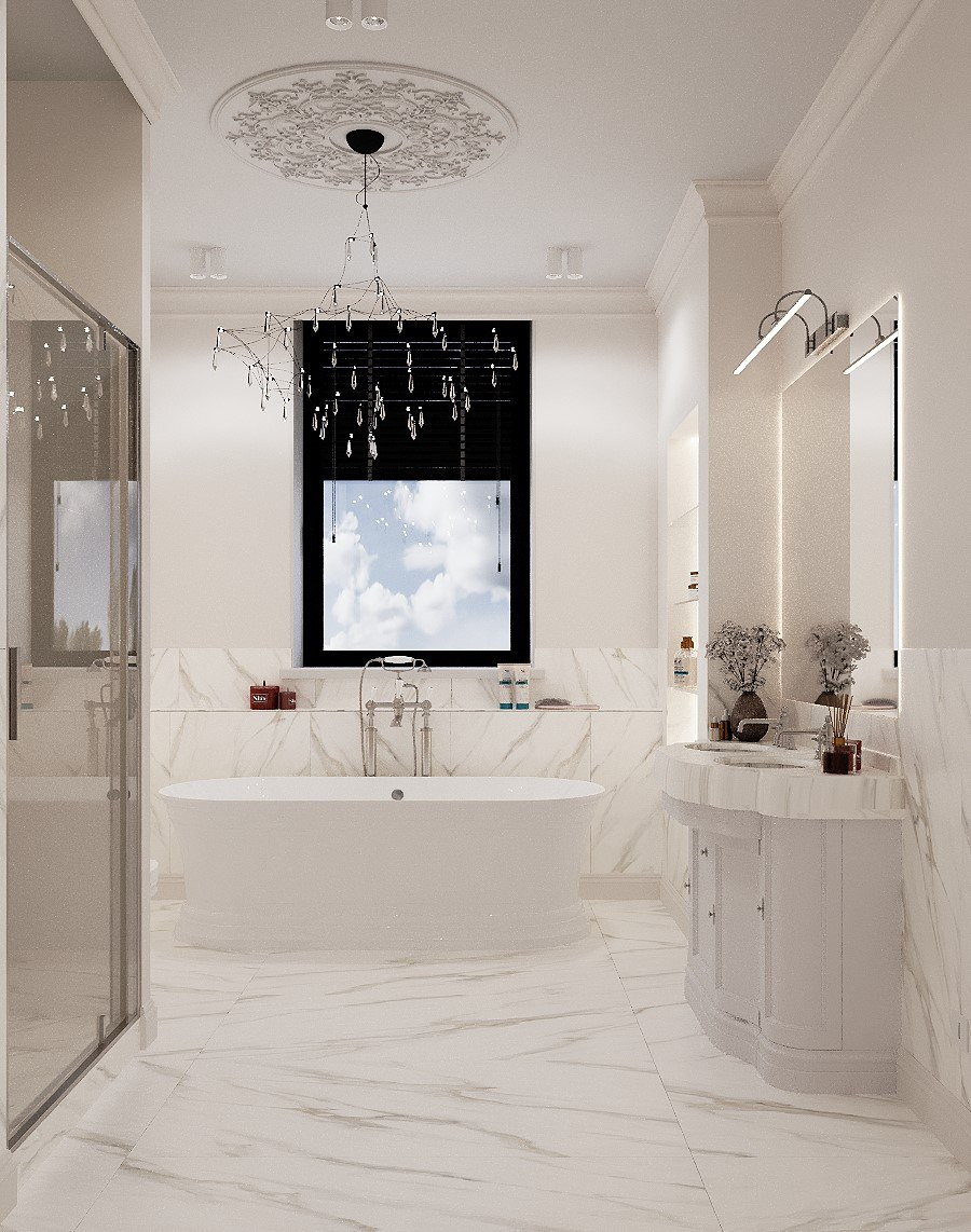 Дизайн интерьера дома в стиле Нео-классика с элементами дизайнерских решений