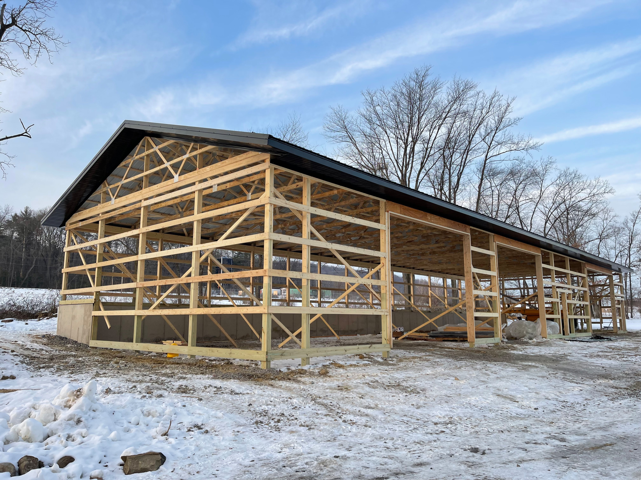 framing a large garage