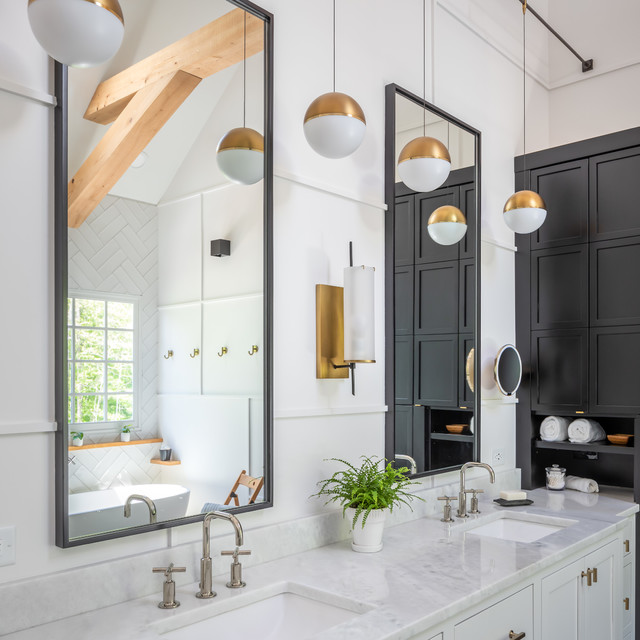 Raleigh Modern Farm Bath Renovation - Farmhouse - Bathroom - Raleigh ...