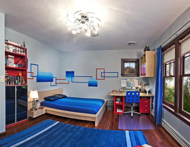 Contemporary Baseball Bedroom - Contemporary - Kids - Boston - by CHIC ...