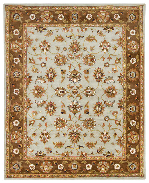 Chandra Perusia Perusia002 Rug Light Blue Brown Green Tan Yellow Traditional Area Rugs By Buyarearugs