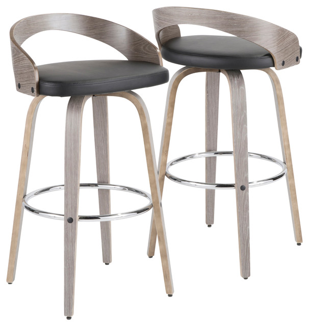 Grotto Mid Century Modern Counter Stool With Wood Faux Leather Grotto Mid Century Modern Counter Stool With Wood Faux Leather Midcentury Bar Stools And By Virventures