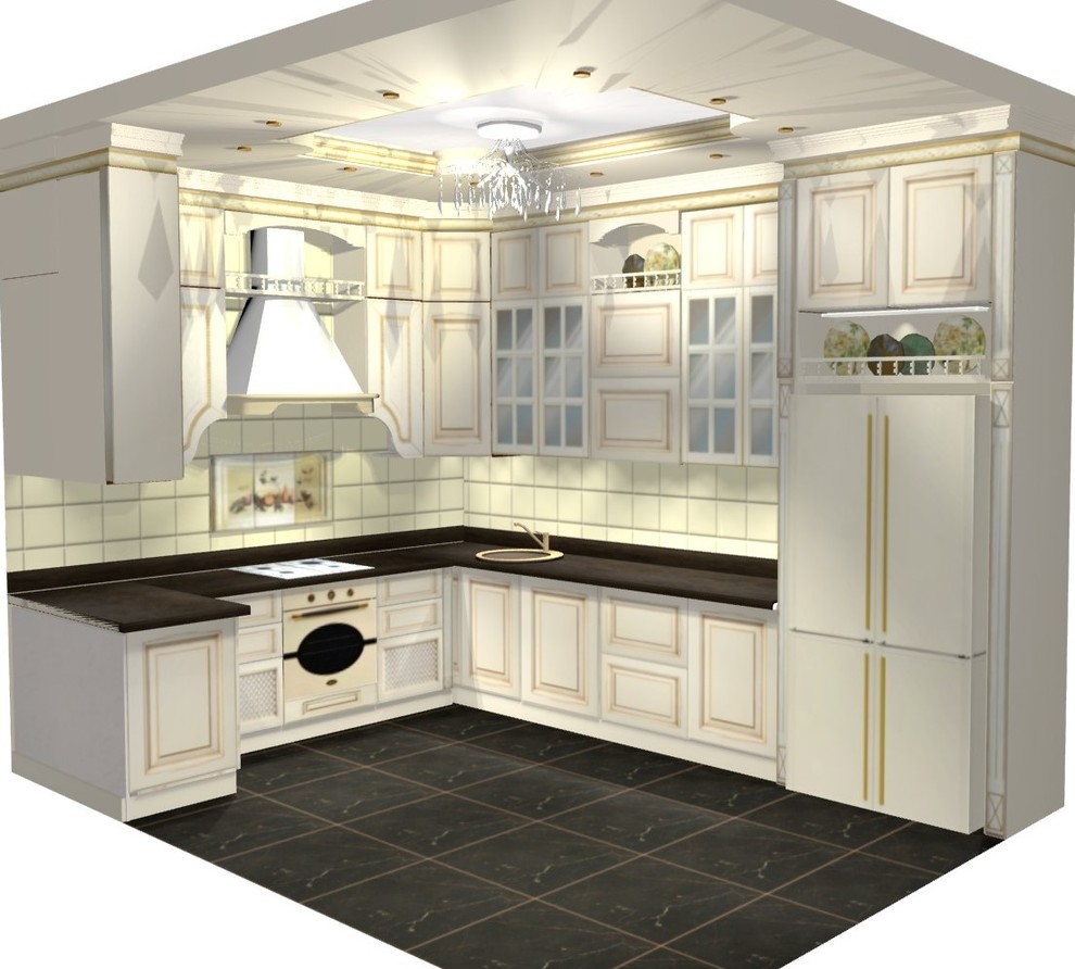 Классическая кухня в коттедж