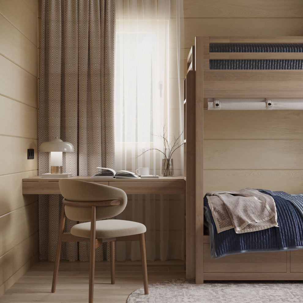 Дизайн интерьера дома из клееного бруса