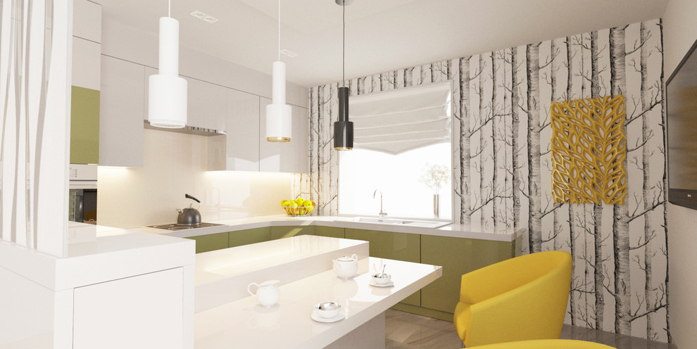 Дизайн кухни-гостиной в современном стиле