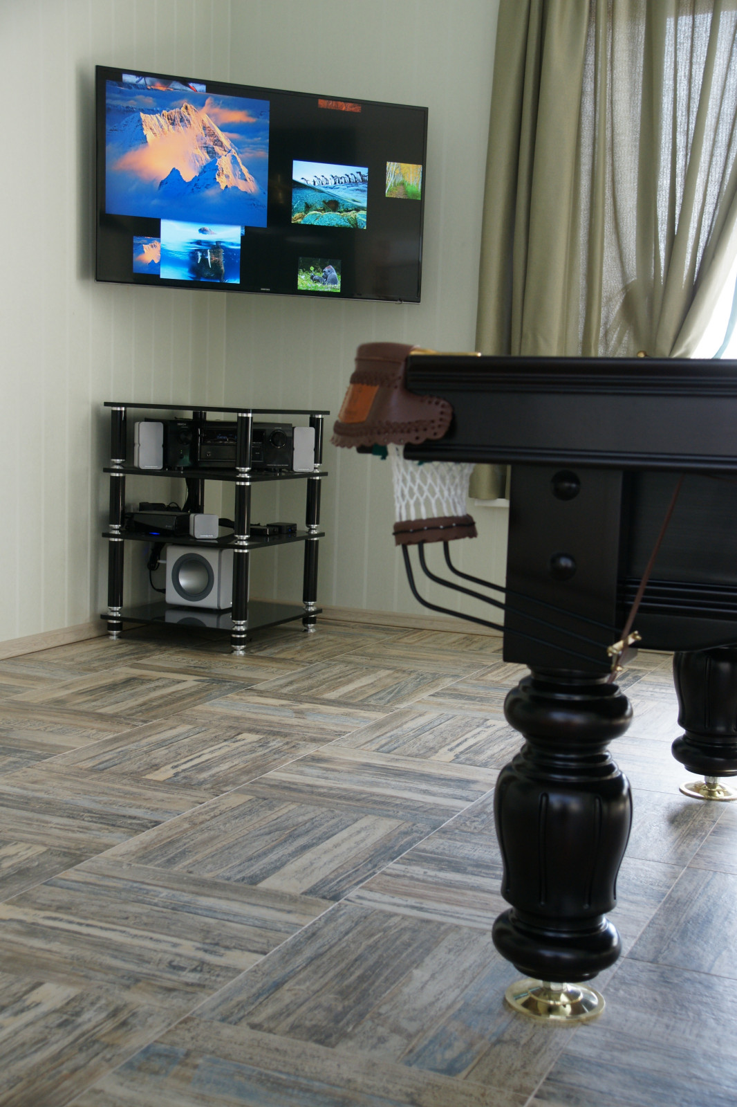 Видео и аудио в бильярдной