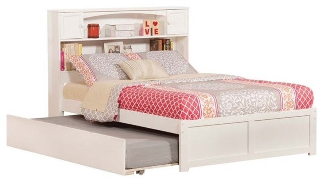 Pemberly Row Twin Mates Bed in Soft White 