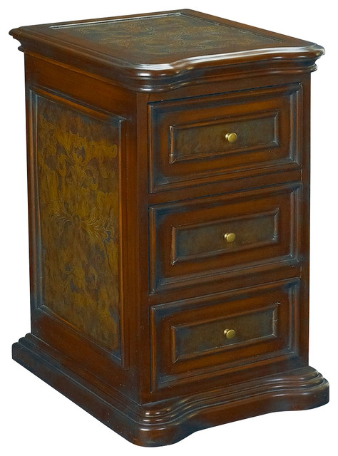 Hammary T72797-00 Hidden Treasures 3-Drawer Chest with Brass Top