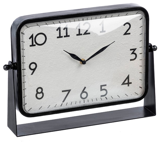 Cbk Rectangle Desk Clock On Stand With Recycled Paper Face 168558