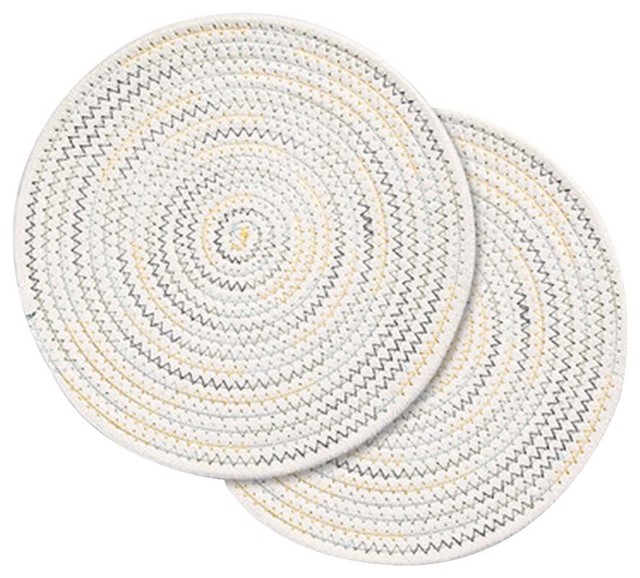 Round Tableware Placemats Insulation Western Anti-Hot Table Woven Mat Dining Pad