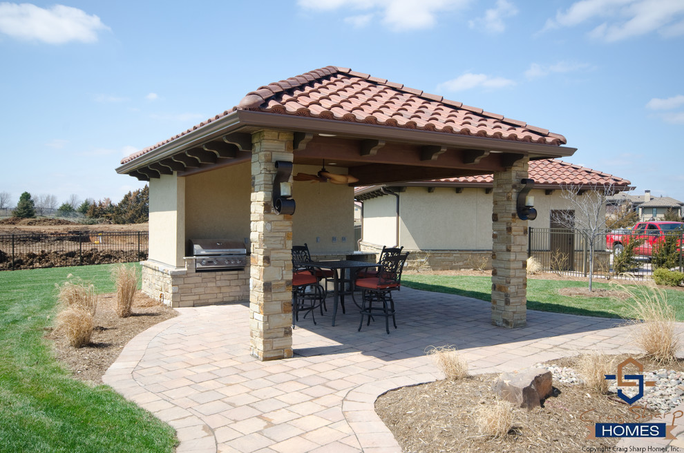 Outdoor Grill Contemporary Patio Wichita by Sharp Homes, Inc