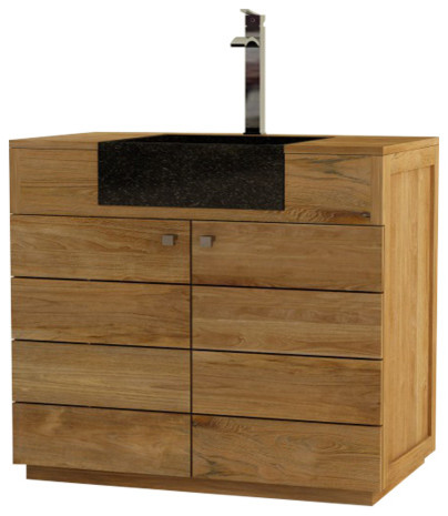 Sumba Bathroom Vanity, 90 cm, Black