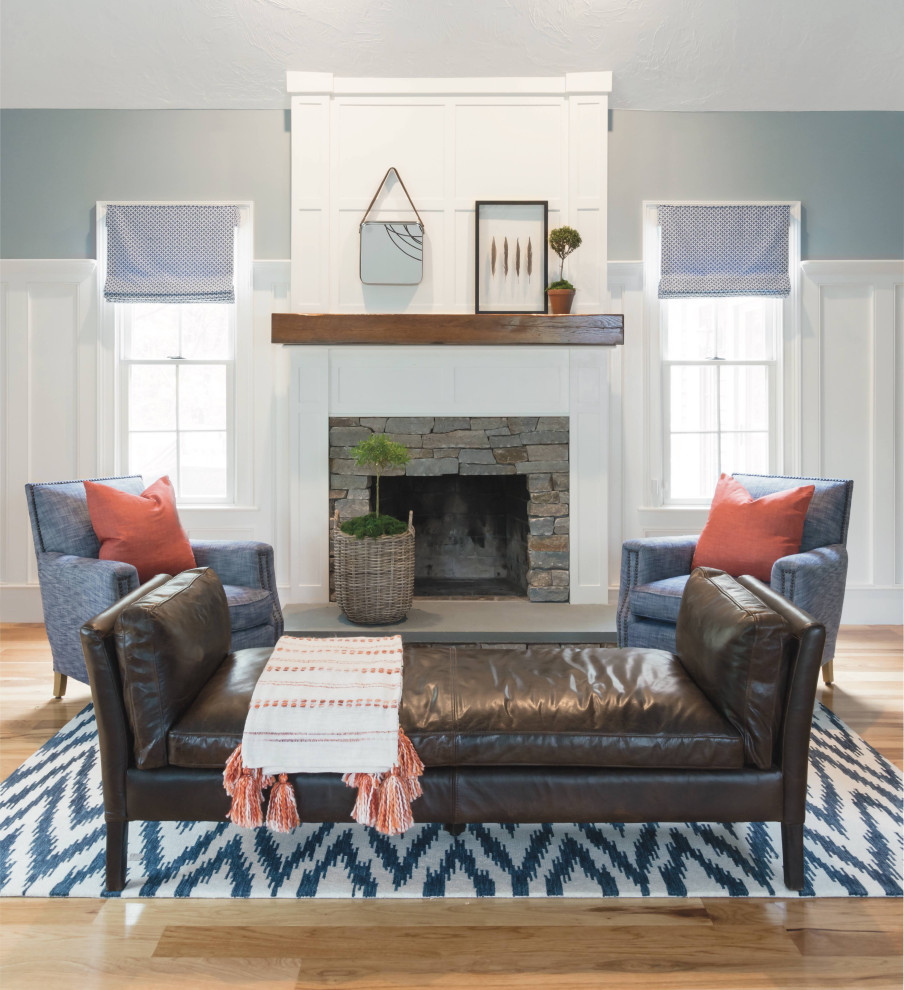Living room - living room idea in Boston