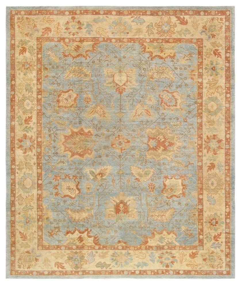 Pasargad Oushak Collection Hand-Knotted Lamb's Wool Area Rug, 12'2"x14'4"