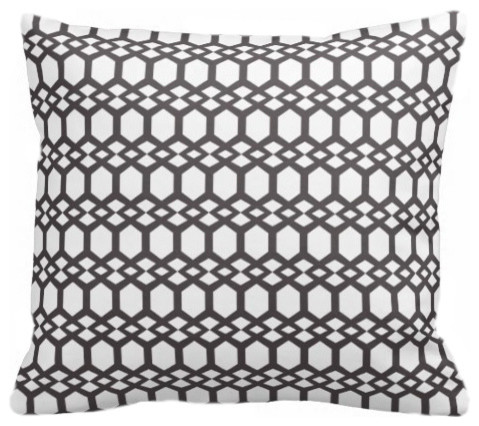 Smock Organic Pillow Cover, Dark Gray/Natural, 18 X 12