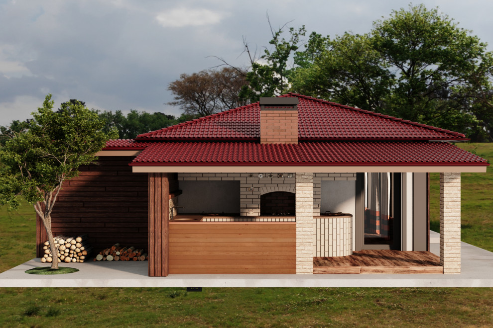 Летне-зимний домик для барбекю.