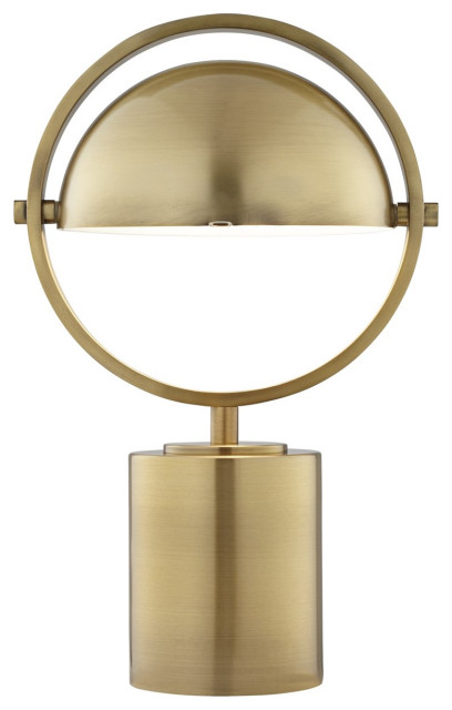 Pacific Coast Drome 17" Table Lamp 9R118 - Brushed Antique Brass