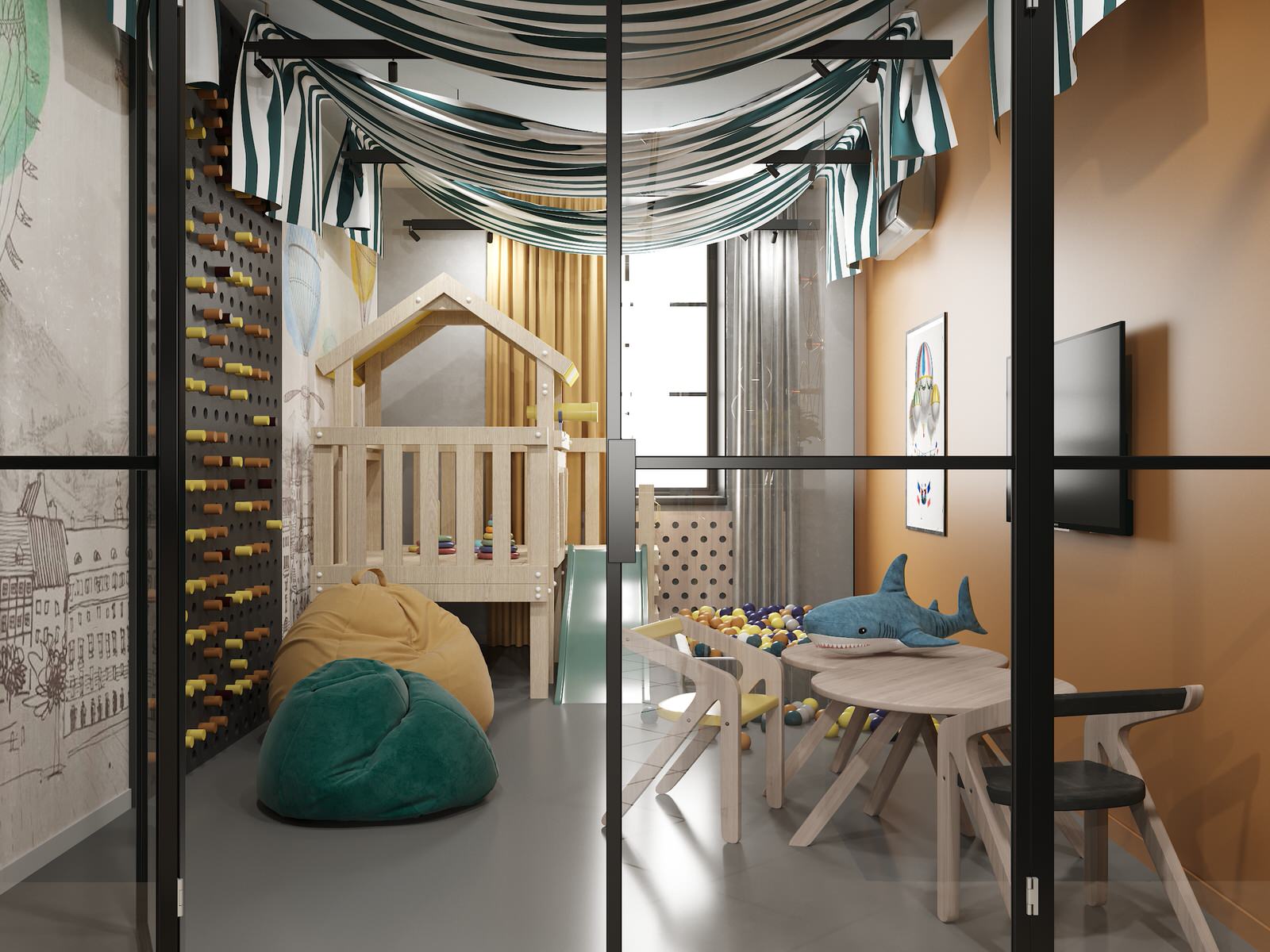 Интерьер ресторана «ИЗУМРУД, РУБИН И САПФИР»