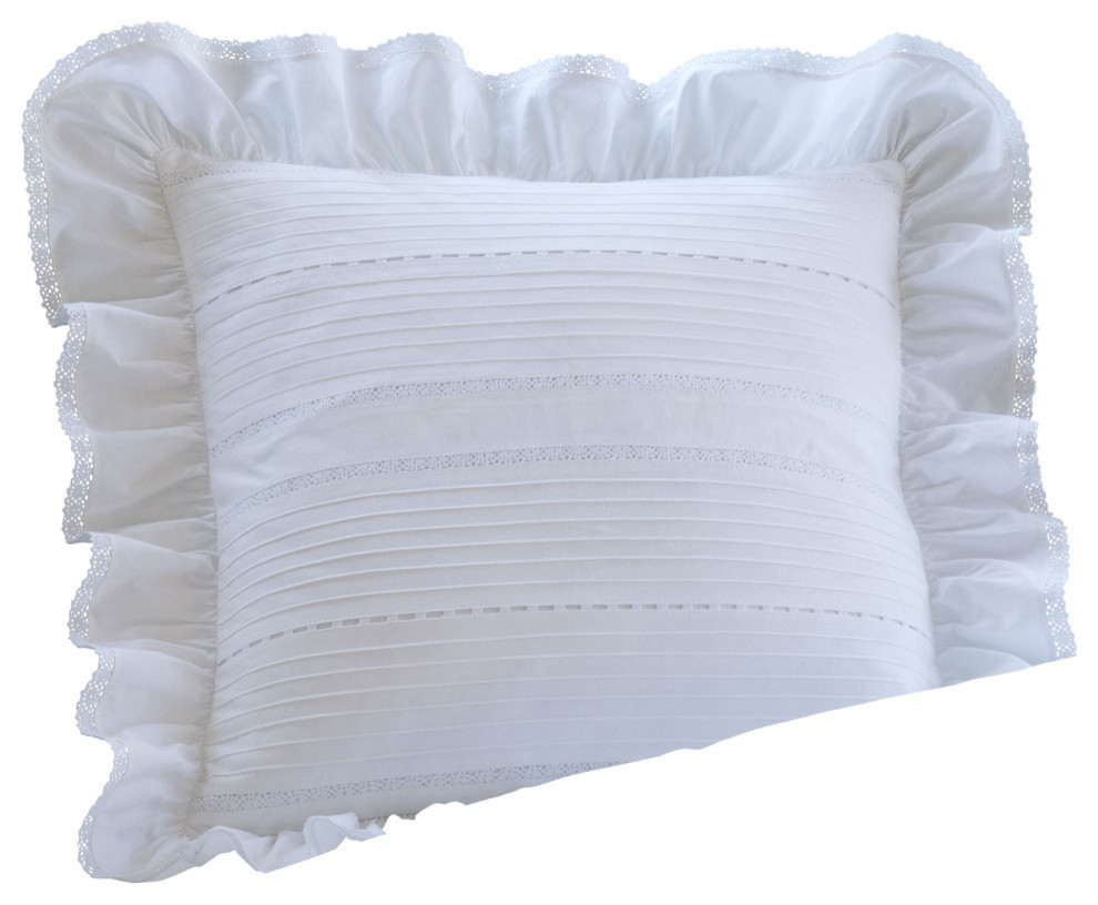 Elisa Egg-Shell White 10" Toss Pillow