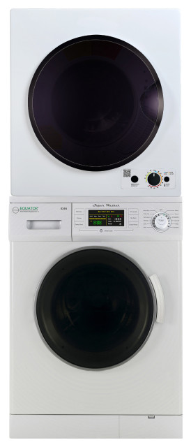 Equator Digital Touch Apartment 110V Set 18lbs Washer+Vented 3.5cf Auto/Time Dry