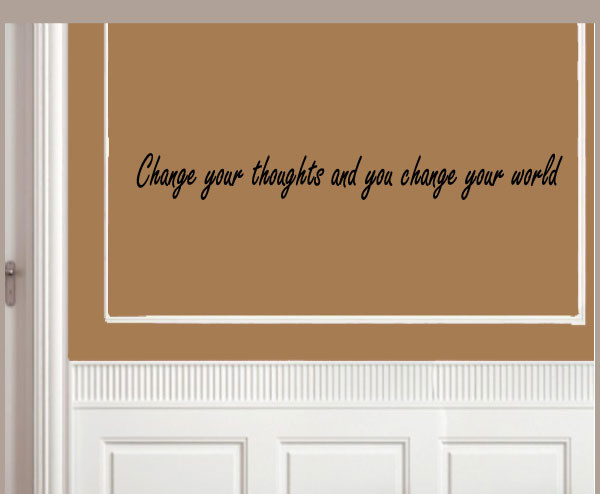Change your thoughts Vinyl Wall Decal classroomquotes05, Matte White, 72 in.