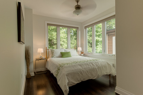 Contemporary bedroom in Toronto.