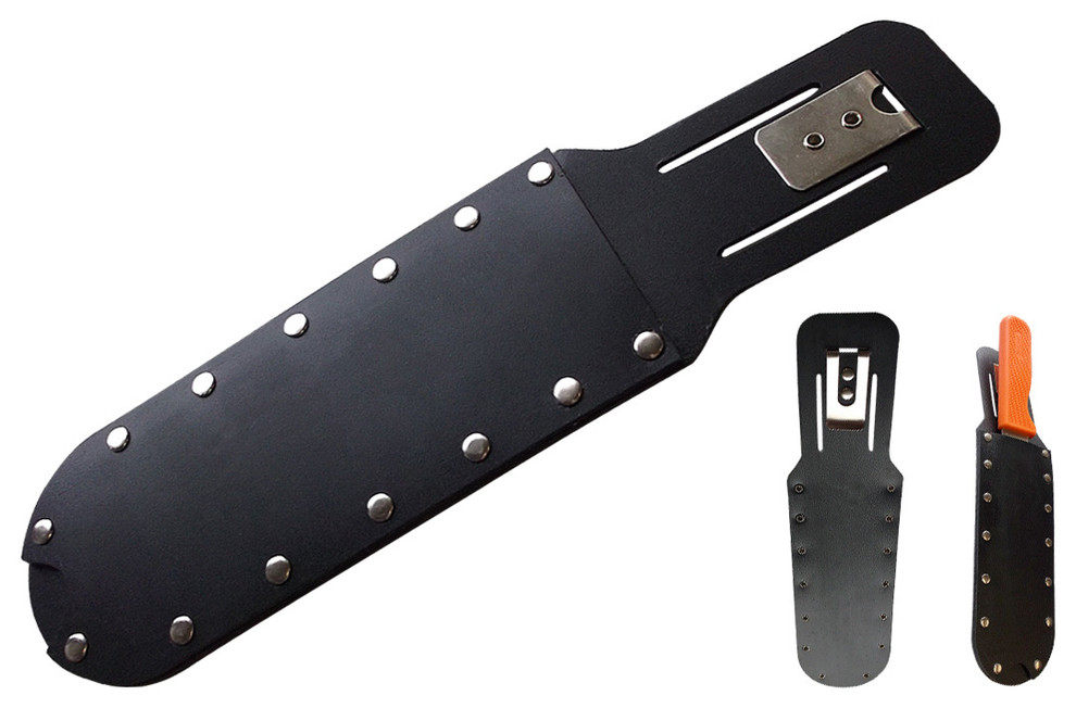 Harvest Knife Sheath With Stainless Rivets And Belt Clip Contemporary