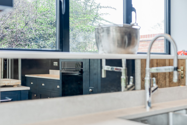 Blue Shaker Kitchen in Baldock contemporary-kitchen