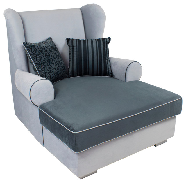 Deluxe Chaise Lounge Transitional Indoor Chaise Lounge Chairs by