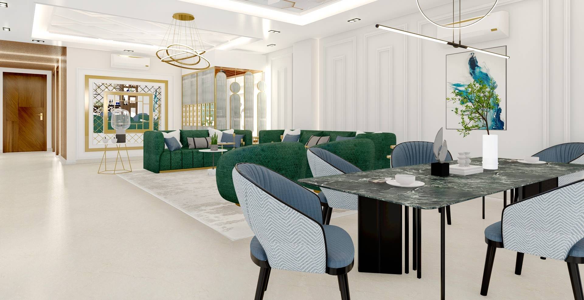 Contemporary Living Room Renovation in Canary Wharf