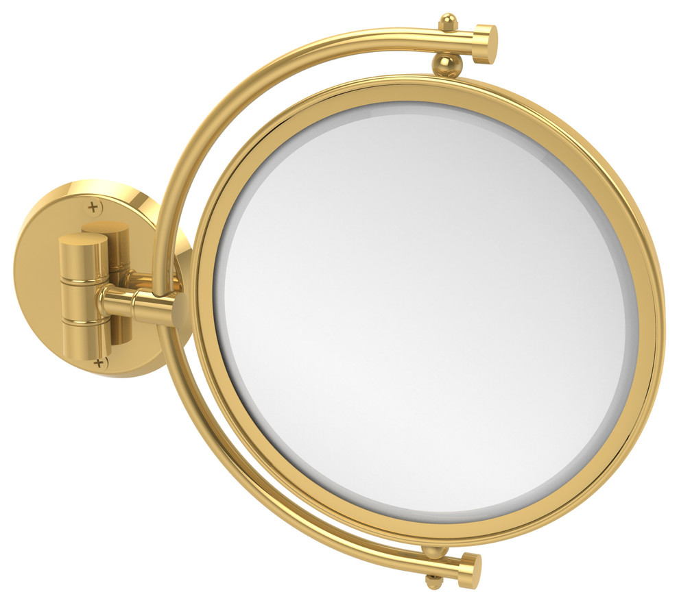 8" Wall Mounted MakeUp Mirror 5X Magnification Transitional Makeup