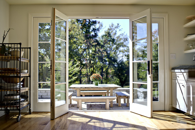 Kitchen French Doors Open Traditional Louisville By Rock