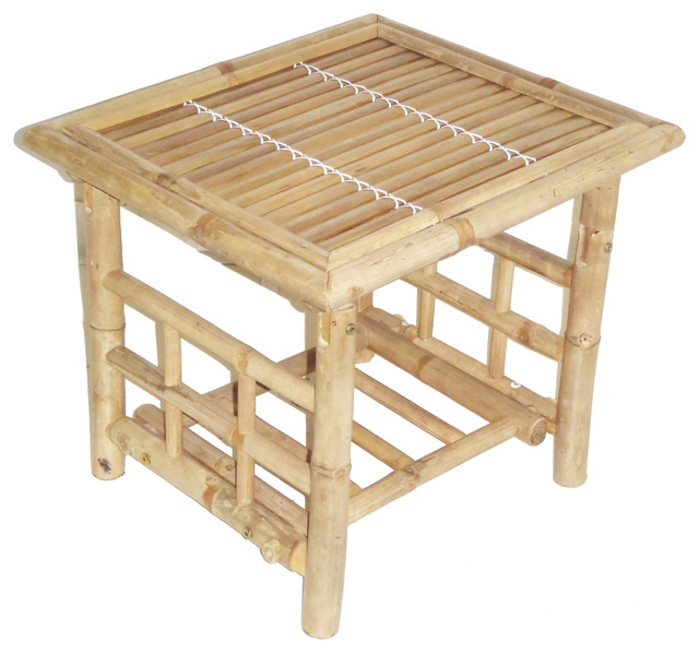 Bamboo End Table, 18"X18"X18" Side Tables And End Tables by