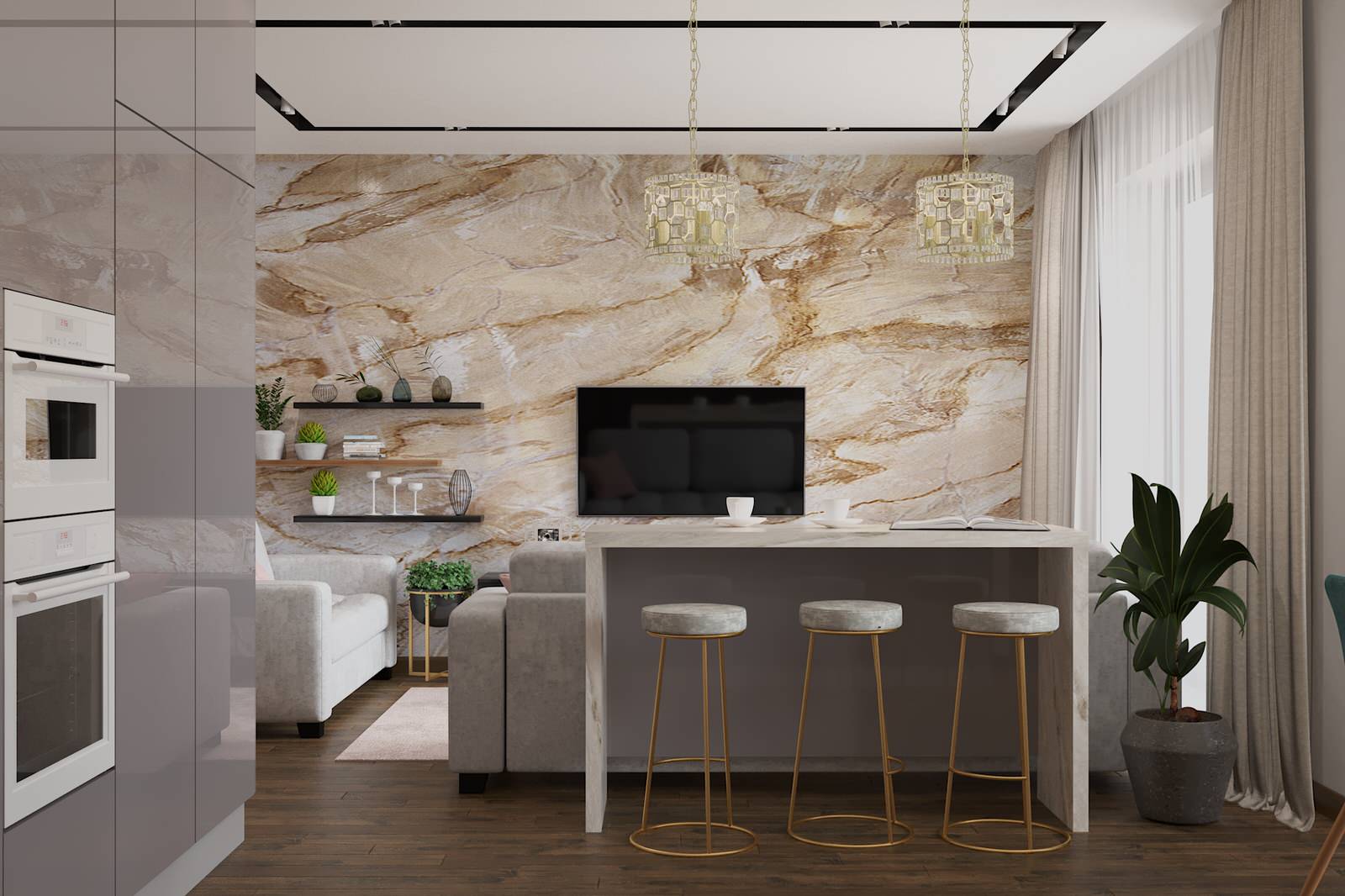 Кухня-гостиная