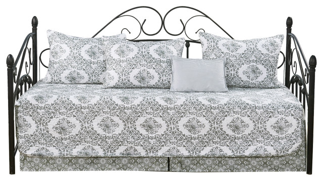 Legacy 6-Piece Quilted Daybed Set, Gray