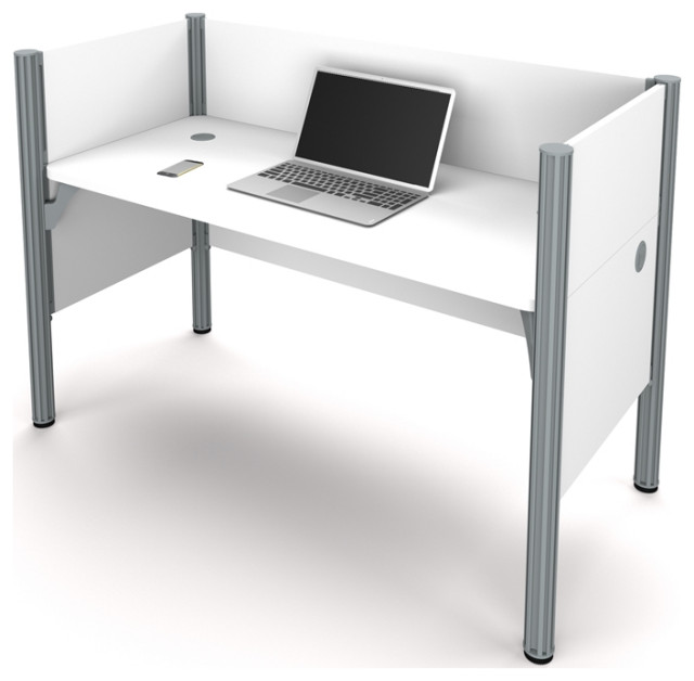 Pro-Biz Simple workstation in White - Contemporary - Desks And Hutches ...