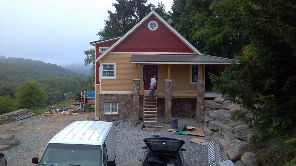 Timber Frame Home Addition on Creek Road