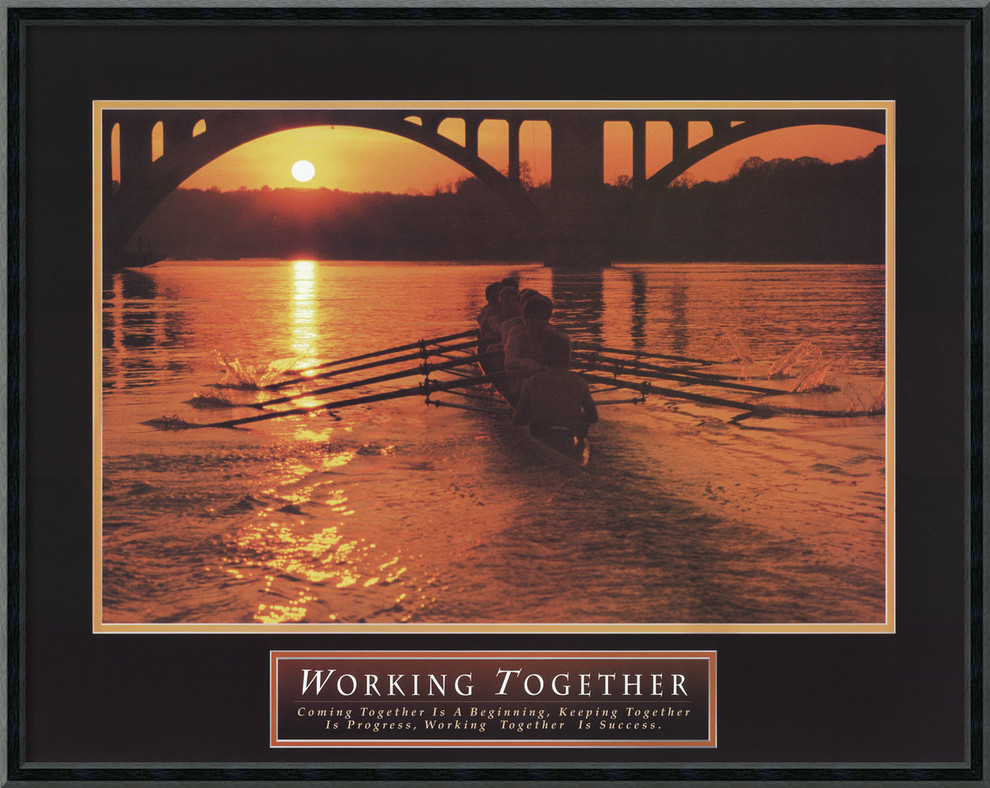 Working Together-Teamwork-Crew Framed Print