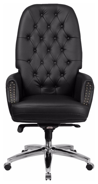 Offex High Back Tufted Leather, Tufted Leather Desk Chair