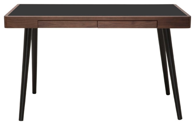 Nuevo Living Matt Desk Reviews Houzz Matt Desk American Walnut Black Midcentury Desks And Hutches